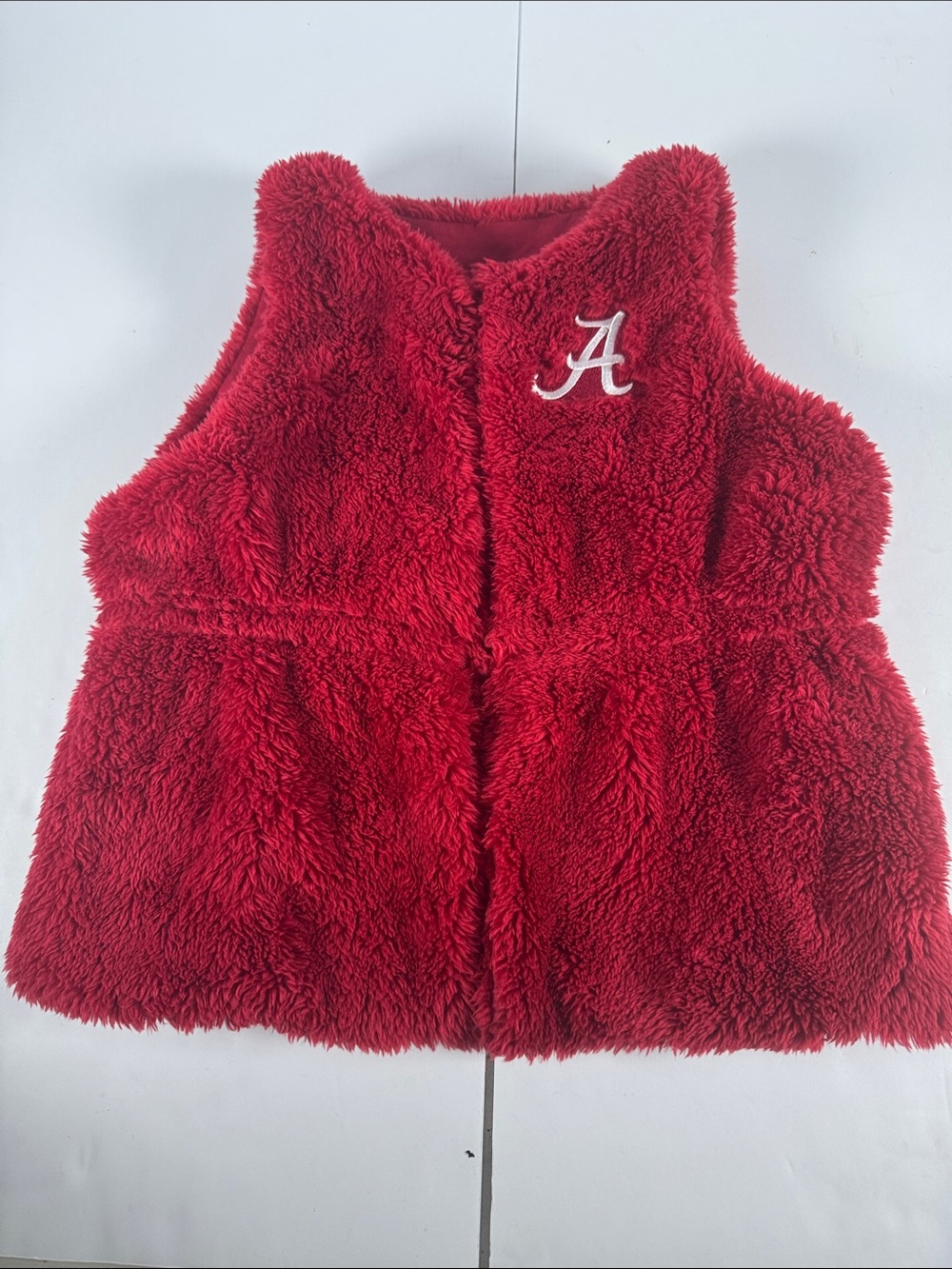 Colosseum university of alabama Red Plush Kids Vest with Script A